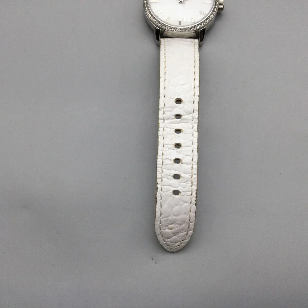 Michael Kors Womens Watch 35mm MOP Dial Crystal Leather MK-2168 New Battery
